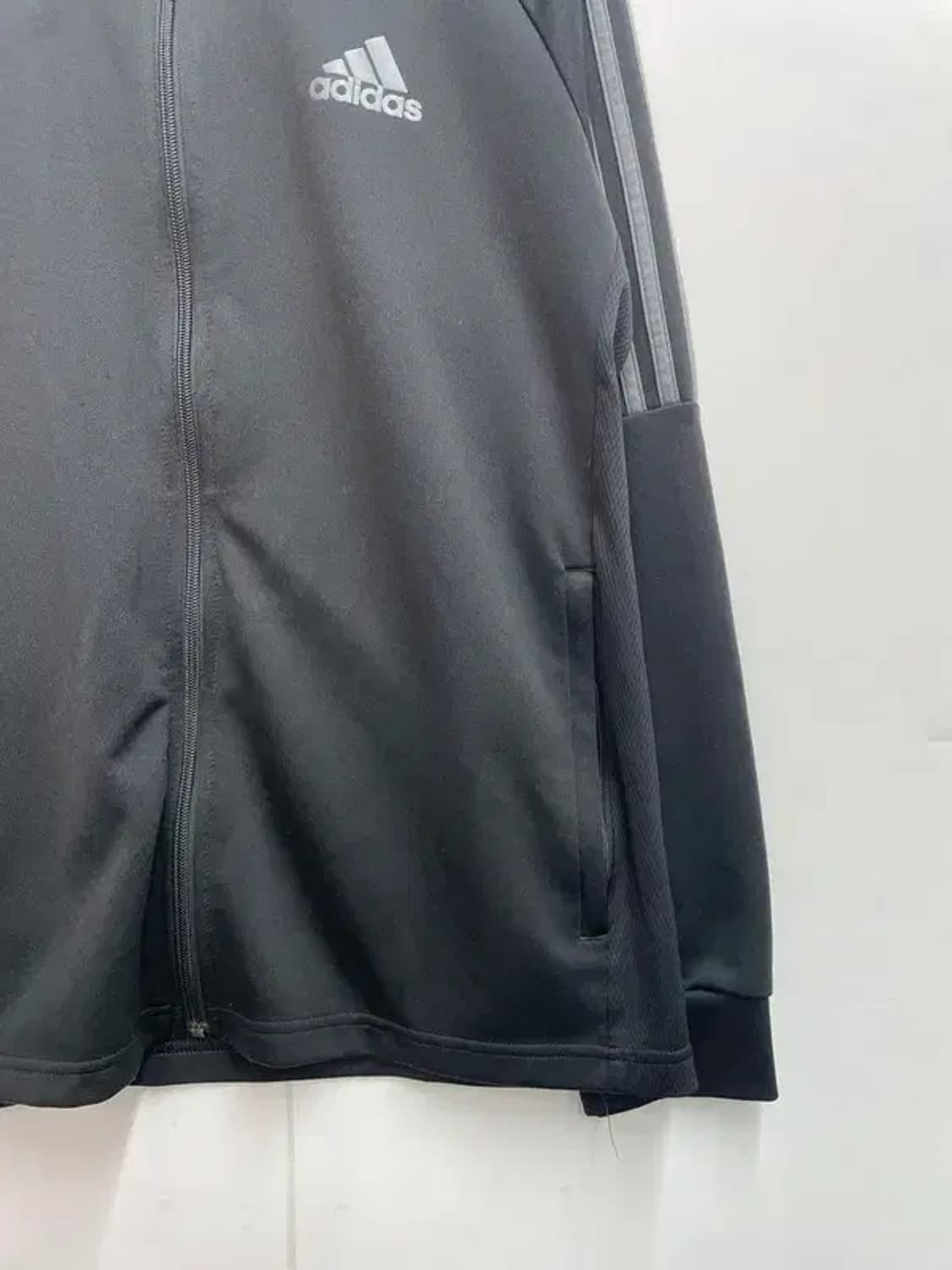 2xl 아디다스 삼선 집업 져지 블랙 상품이미지3