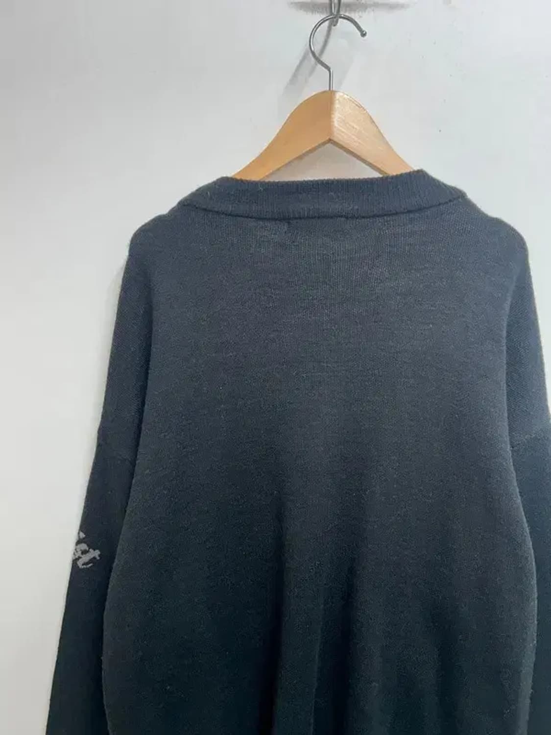 프리 시그니피컨트 레터링 자가드 니트 가디건 상품이미지10