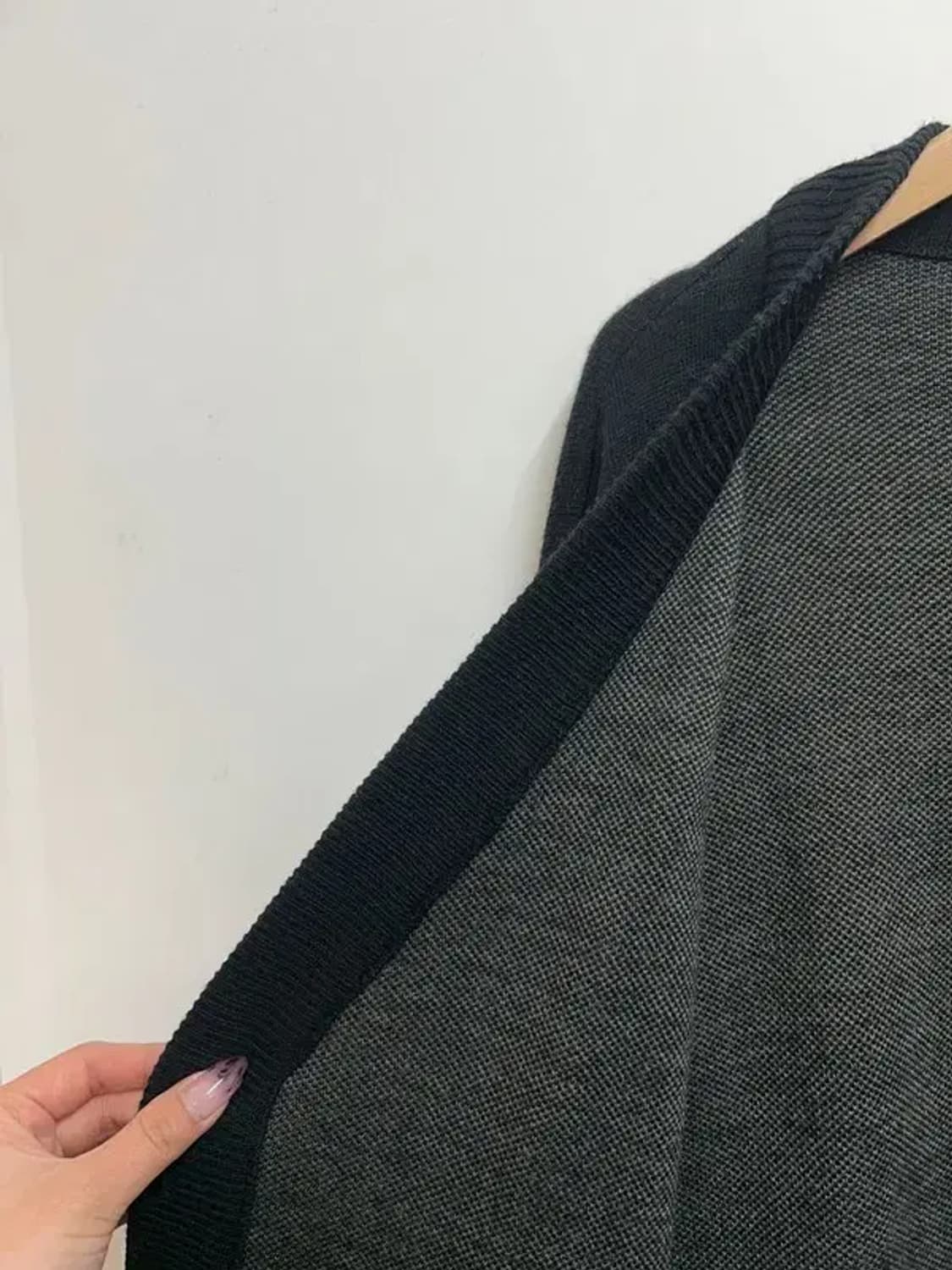 프리 시그니피컨트 레터링 자가드 니트 가디건 상품이미지6