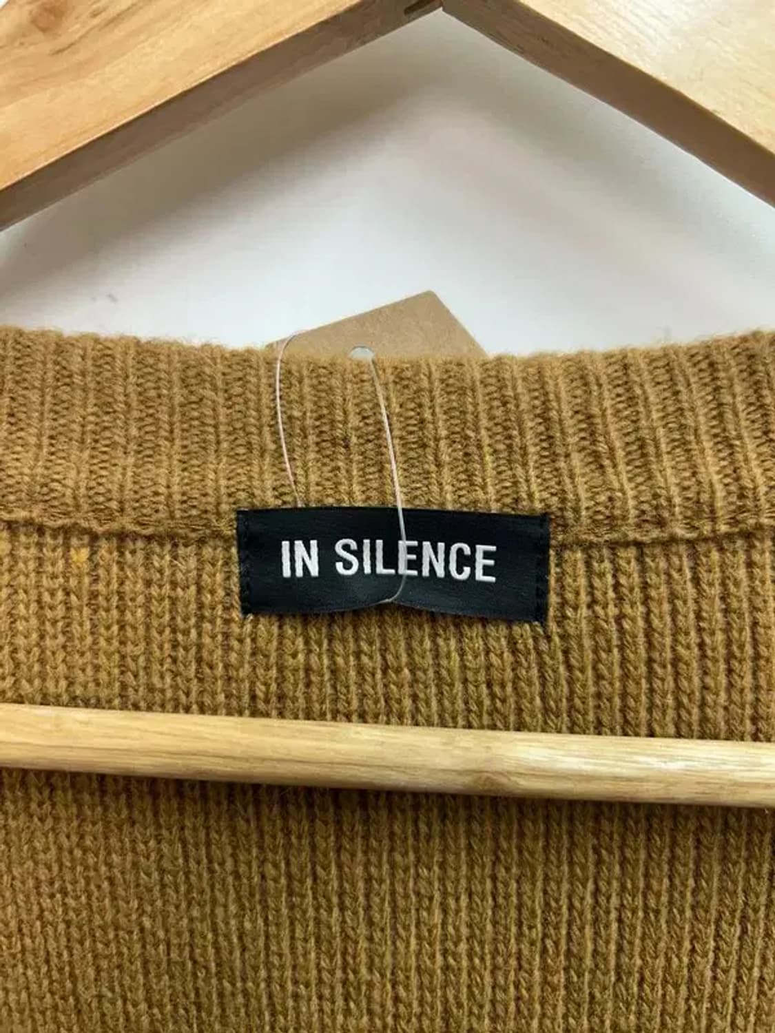 미디움 인사일런스 오버사이징 울 가디건 브라운 상품이미지5