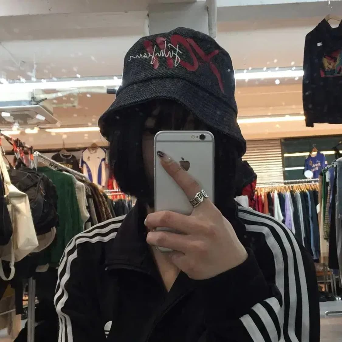 FUBU빈티지 Y2K 후부 흑청 데님 버킷햇 상품이미지1