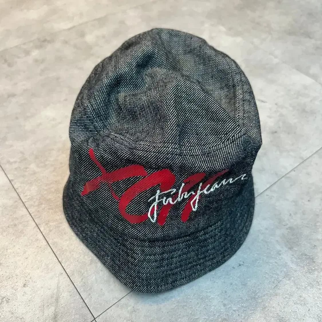 FUBU빈티지 Y2K 후부 흑청 데님 버킷햇 상품이미지2