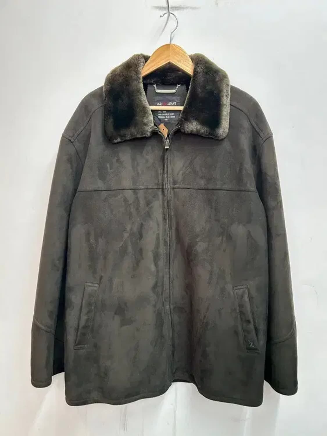 105 lee 오버핏 올드스쿨 스웨이드 무스탕 자켓 상품이미지2