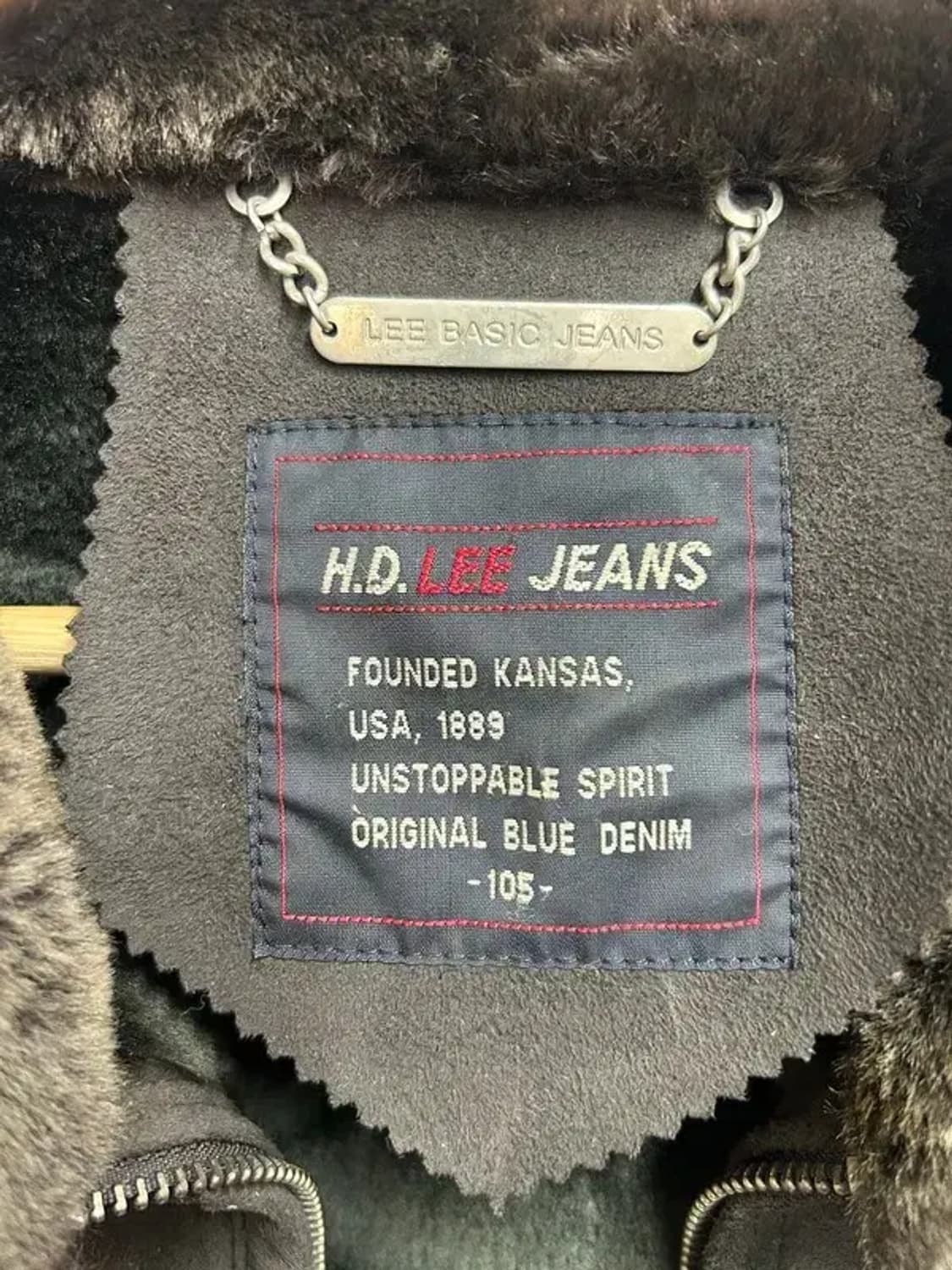 105 lee 오버핏 올드스쿨 스웨이드 무스탕 자켓 상품이미지7