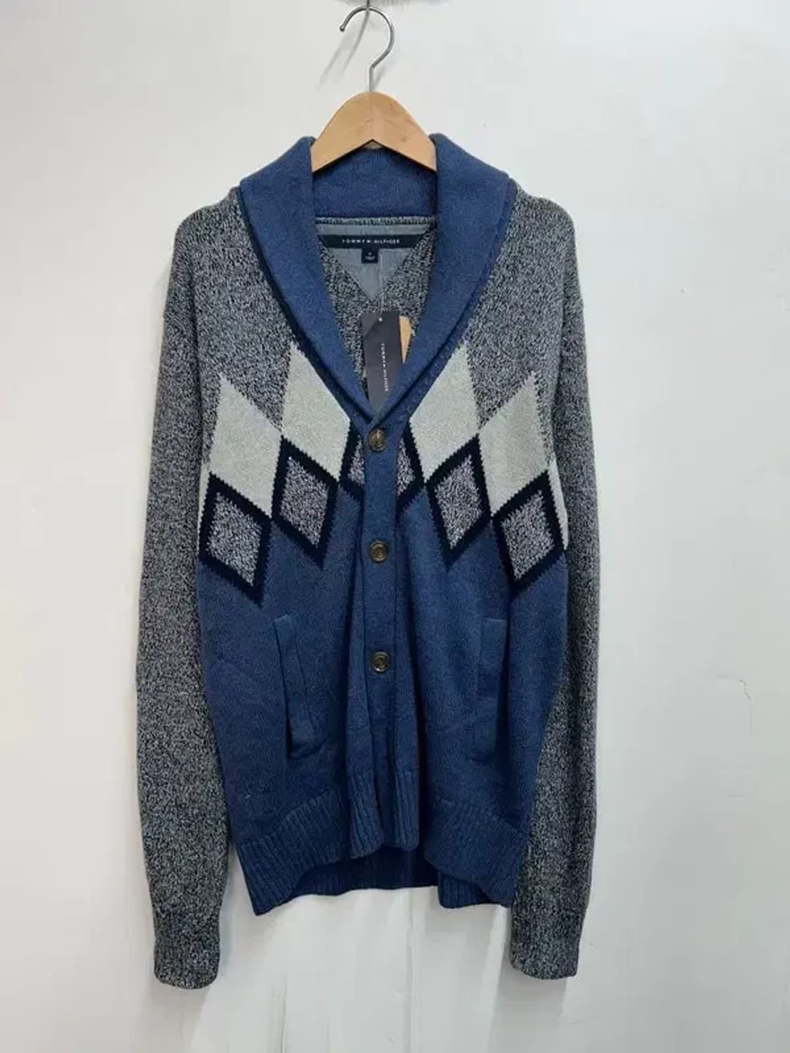 미디움 새상품 타미힐피거 패턴 집업 가디건 상품이미지2