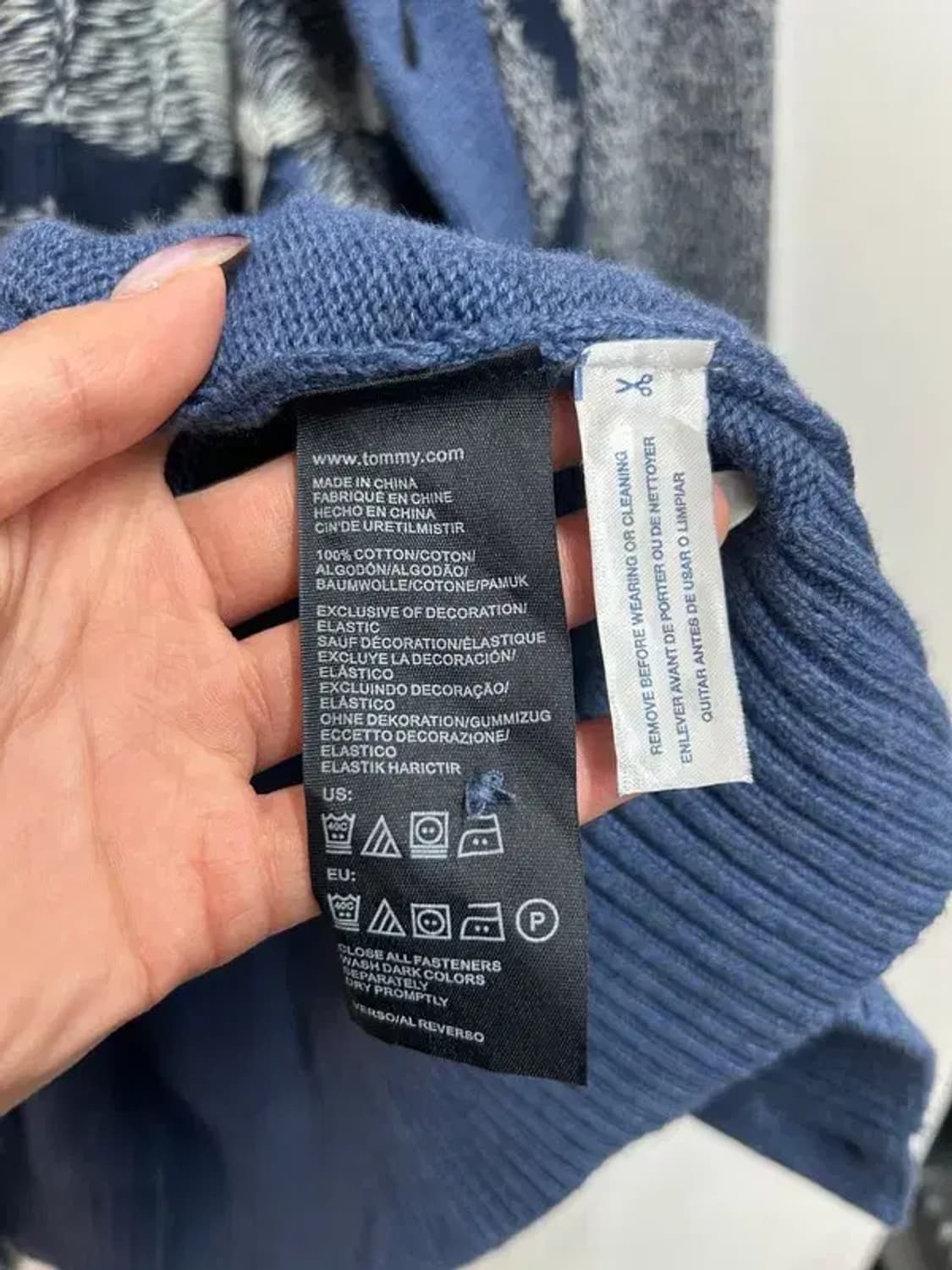 미디움 새상품 타미힐피거 패턴 집업 가디건 상품이미지8