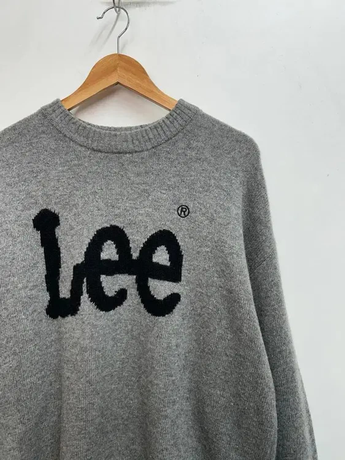라지 lee 빅 트위치 로고 니트 그레이 상품이미지7