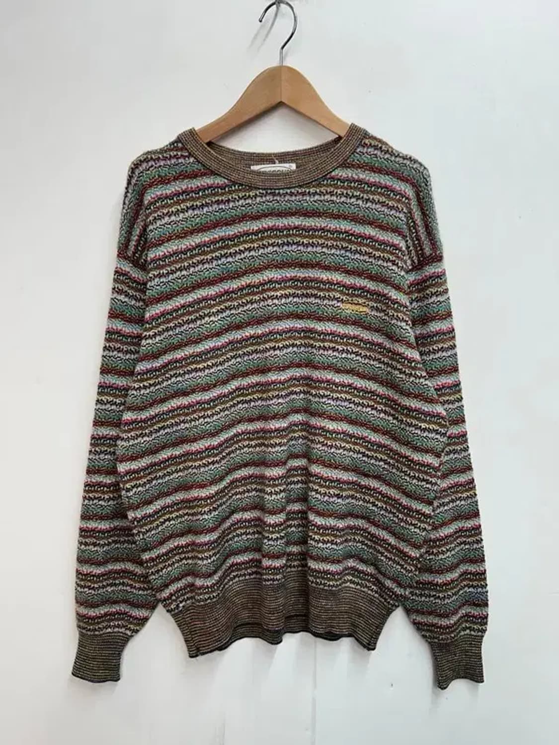 미쏘니 올드 오버핏 스트라이프 wool knit 상품이미지2