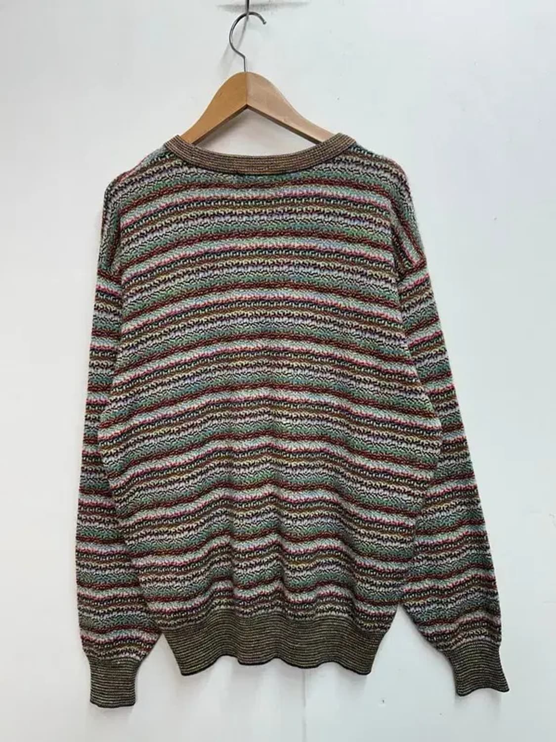 미쏘니 올드 오버핏 스트라이프 wool knit 상품이미지4