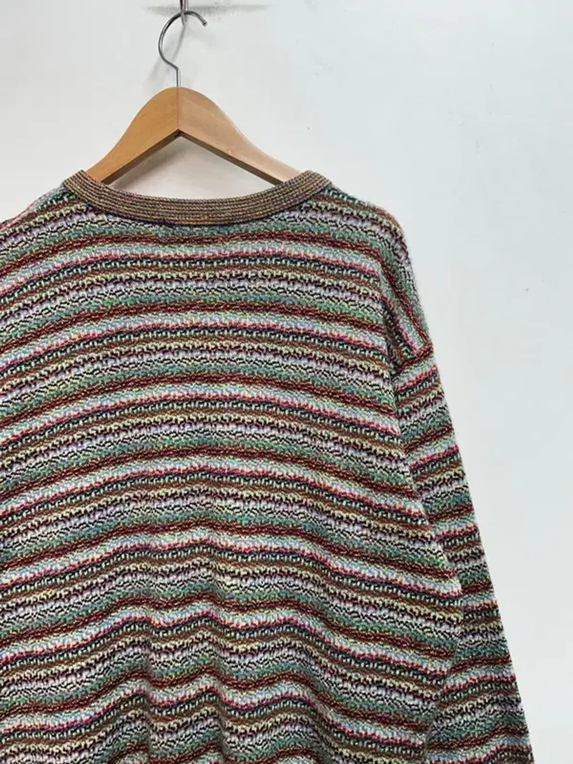 미쏘니 올드 오버핏 스트라이프 wool knit 상품이미지5