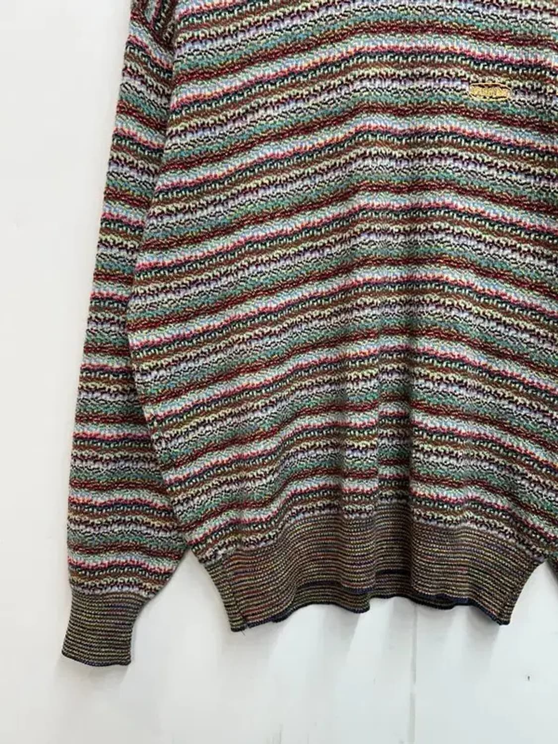 미쏘니 올드 오버핏 스트라이프 wool knit 상품이미지6