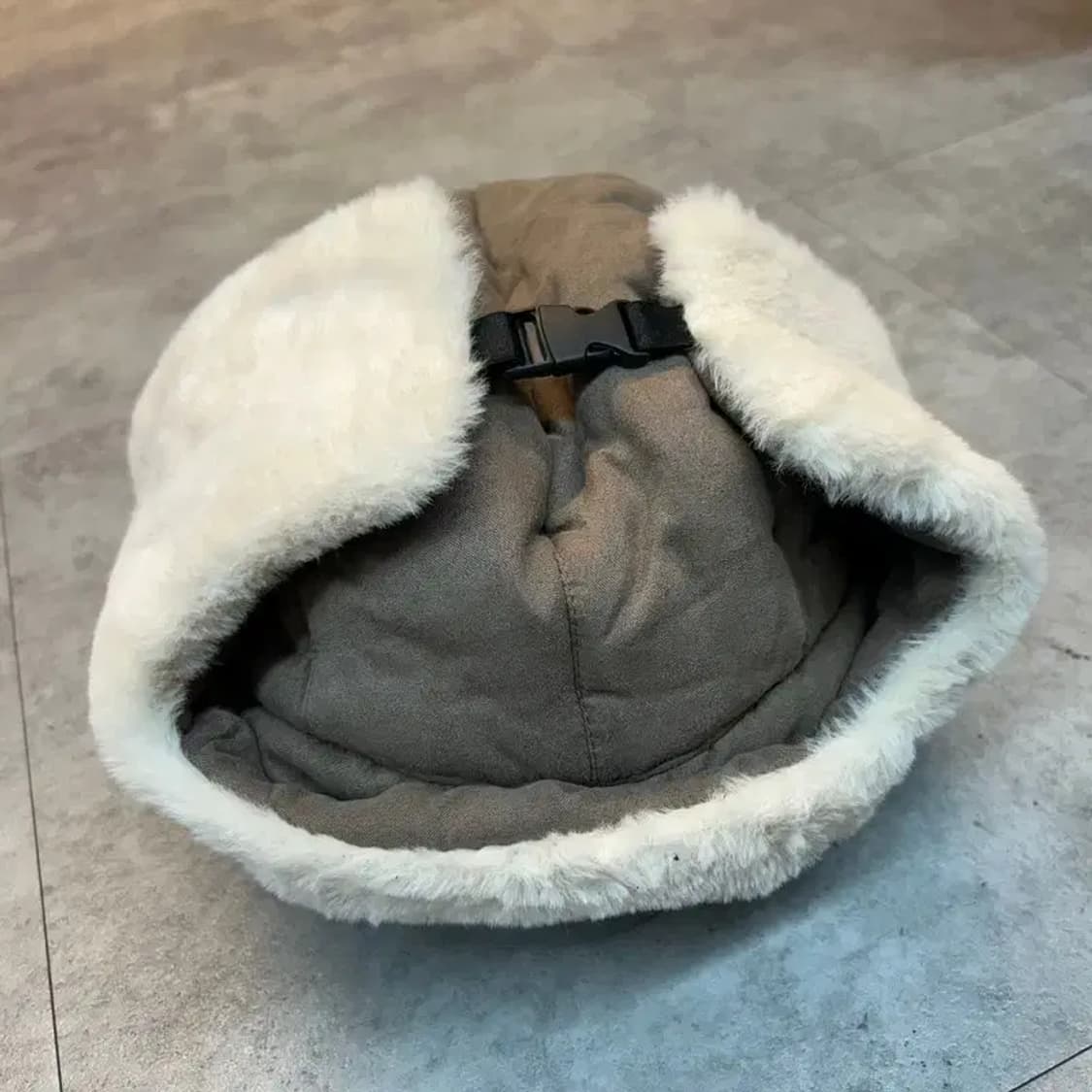 트루퍼햇 군밤모자 털모자 방한 귀도리 스웨이드 상품이미지4