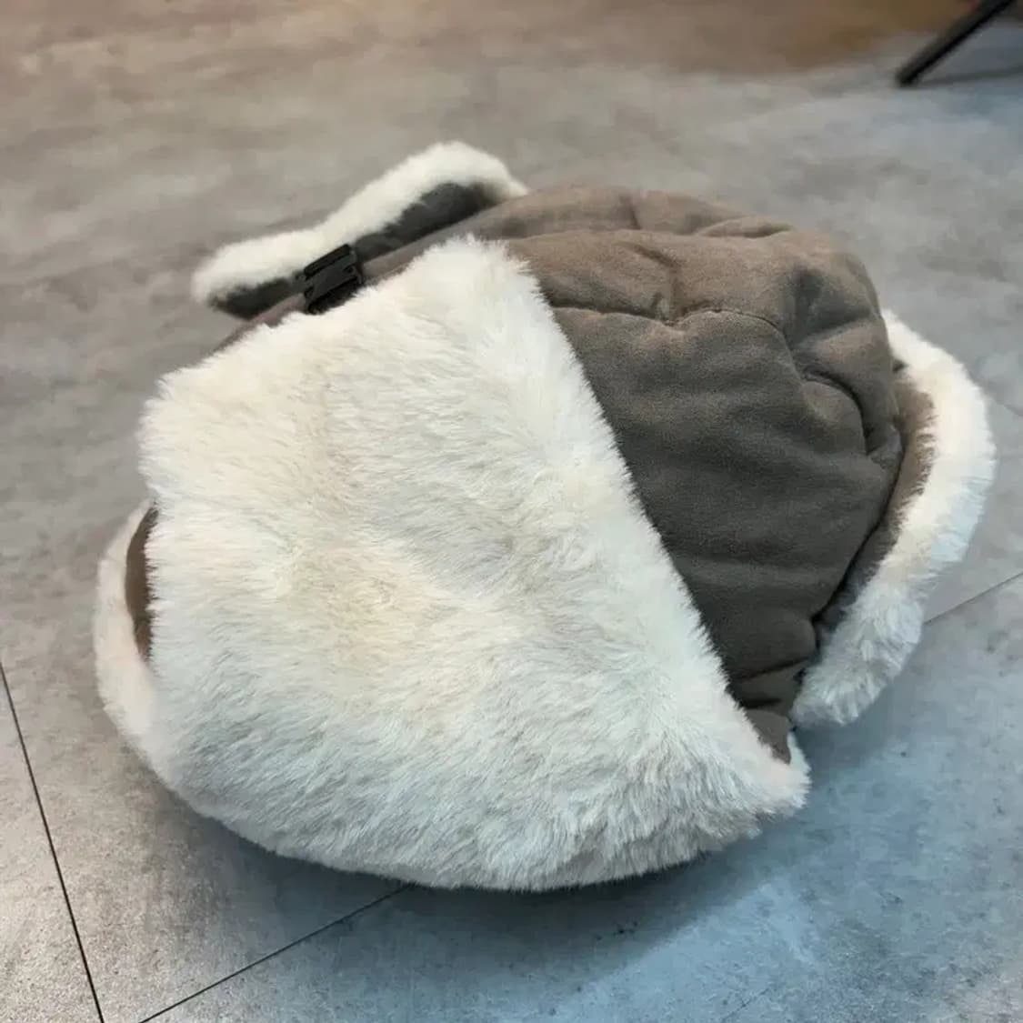 트루퍼햇 군밤모자 털모자 방한 귀도리 스웨이드 상품이미지5