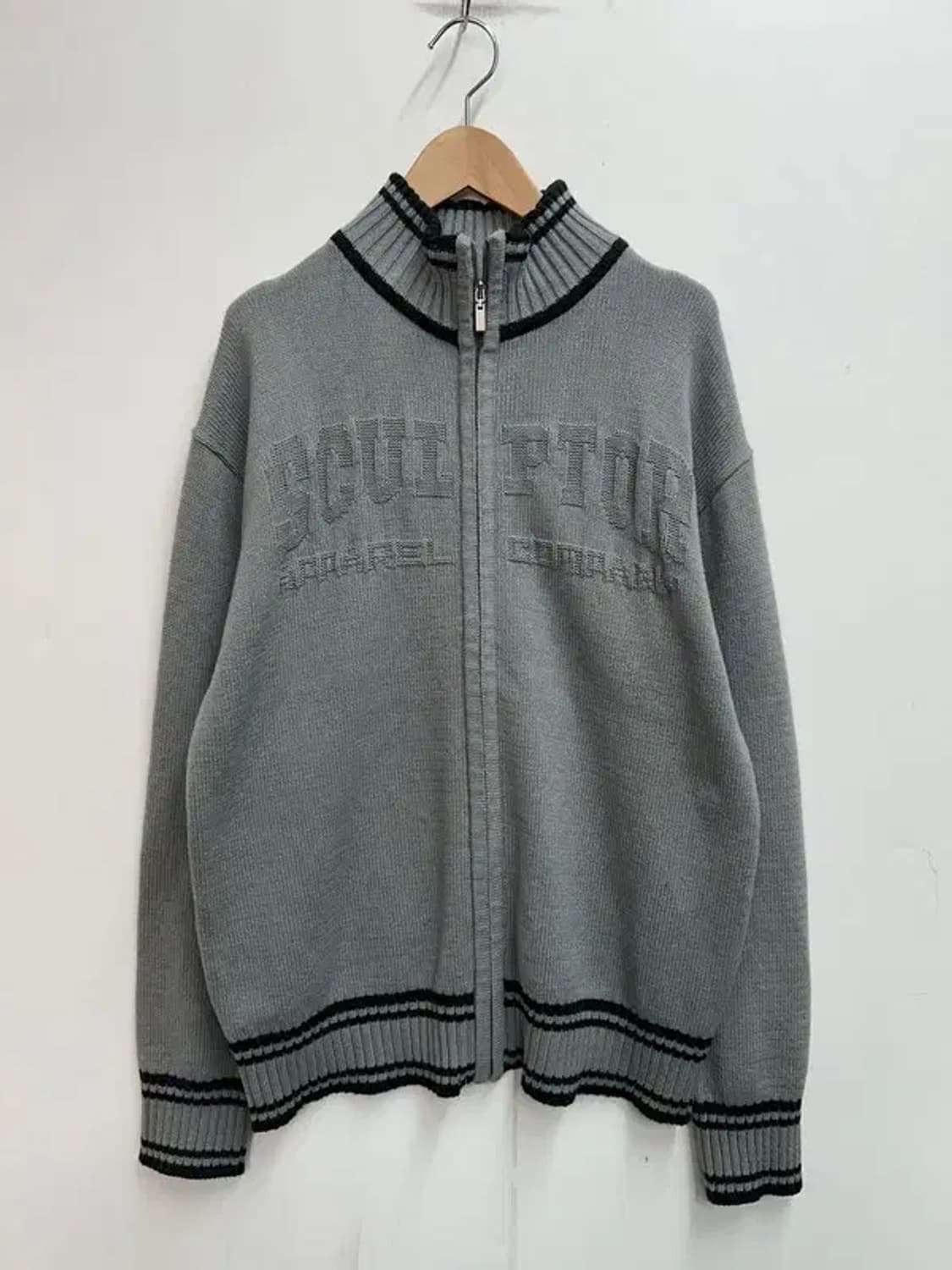 스컬프터 바시티 하프집업 오버핏 니트 상품이미지2