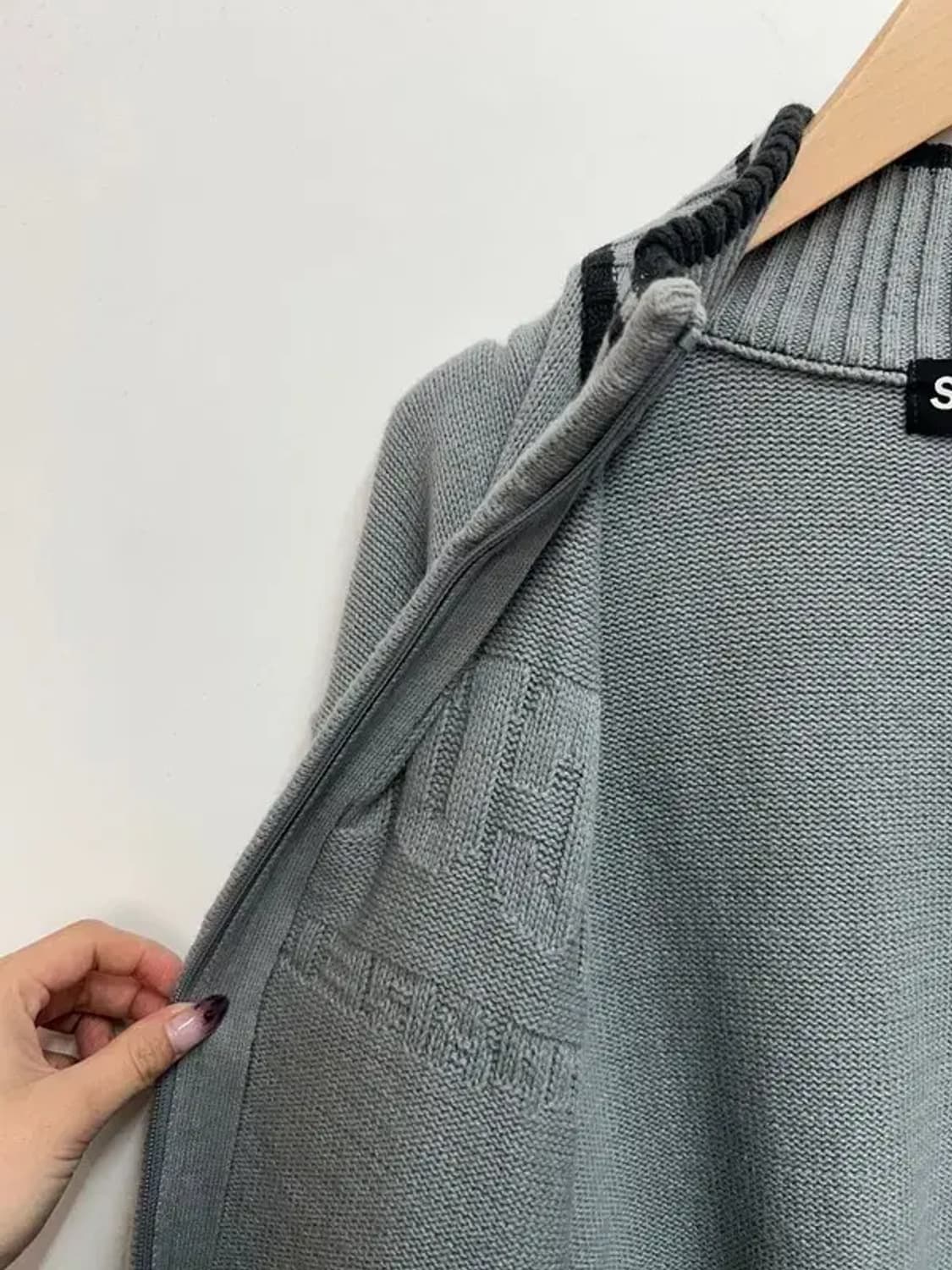 스컬프터 바시티 하프집업 오버핏 니트 상품이미지8