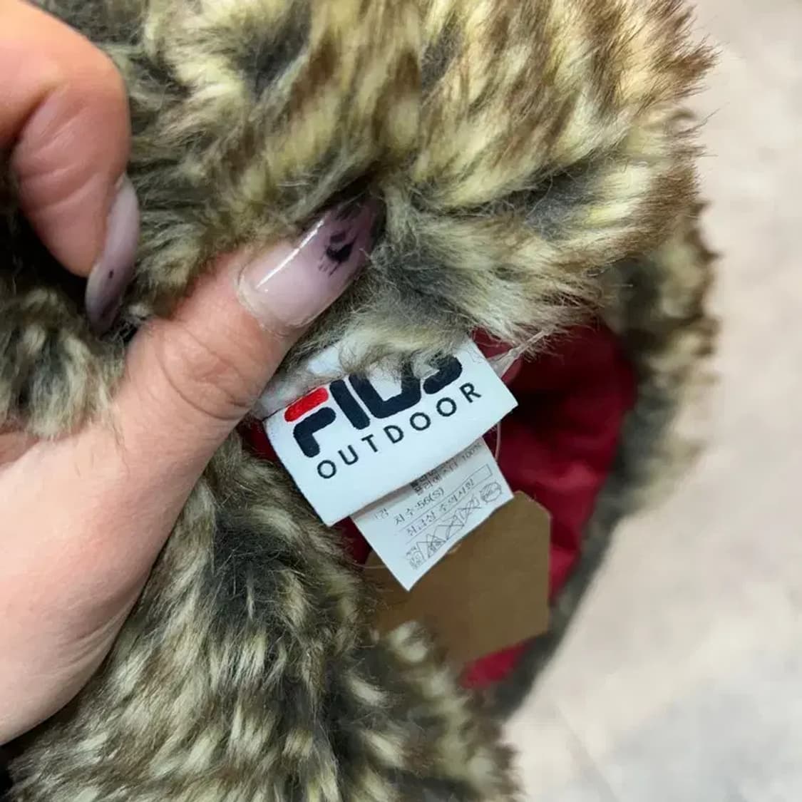 필라 아웃도어 트루퍼햇 군밤모자 털모자 방한 귀도리 스웨이드 상품이미지8