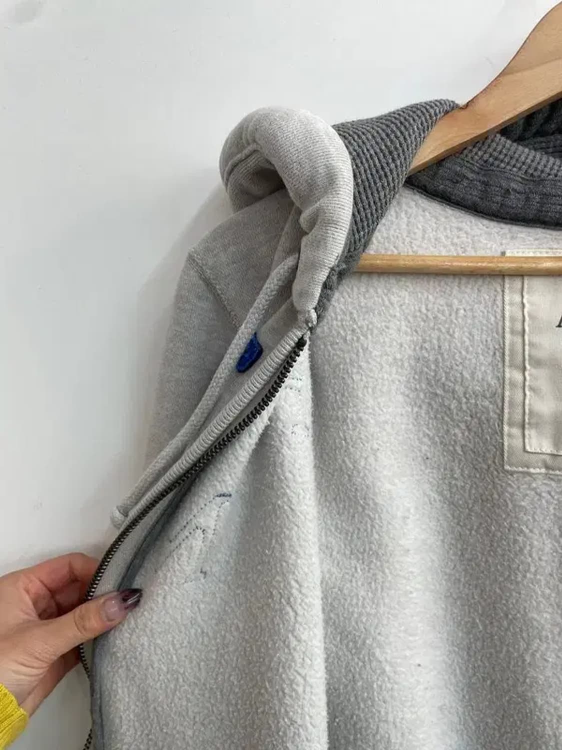 스몰 아베크롬비 앤 피치 빅로고 그레이 후드 집업 상품이미지6