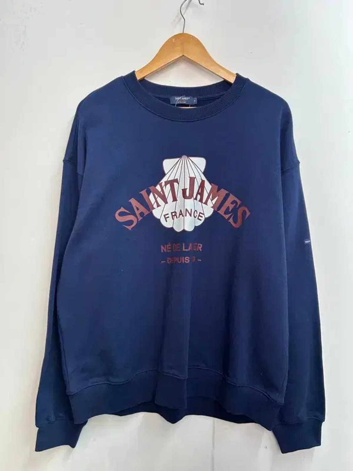 라지 세인트제임스 Bon Bon Print 맨투맨 네이비 상품이미지2