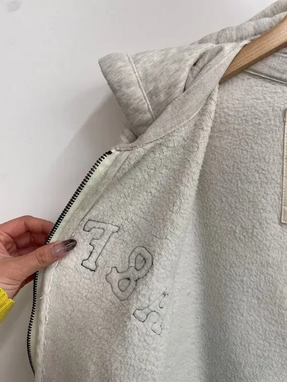 스몰 아베크롬비 앤 피치 빅 스펠로고 후드 집업 멜란지 그레이 상품이미지10