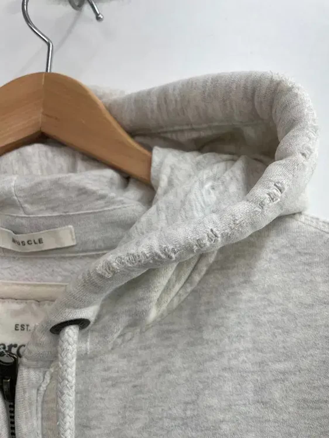 스몰 아베크롬비 앤 피치 빅 스펠로고 후드 집업 멜란지 그레이 상품이미지6