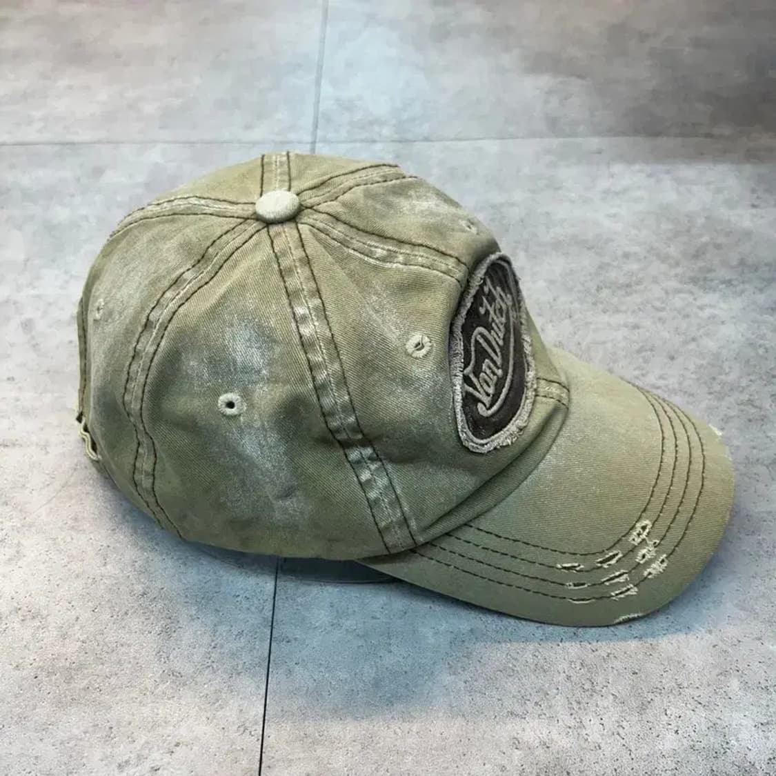 프리 본더치 빈티지 디스트레스드 볼캡 세이지 그린 상품이미지3