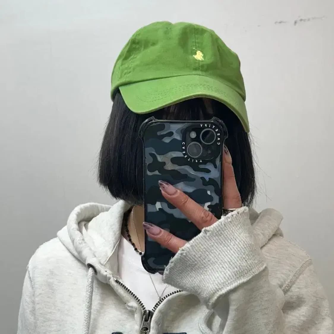 폴로 랄프로렌 그린색 코튼 치노 볼캡 상품이미지1