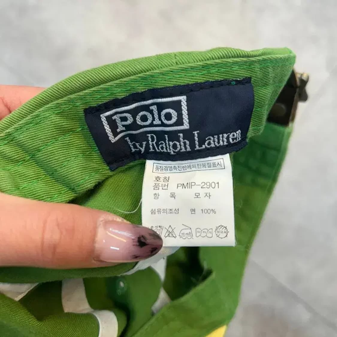 폴로 랄프로렌 그린색 코튼 치노 볼캡 상품이미지8
