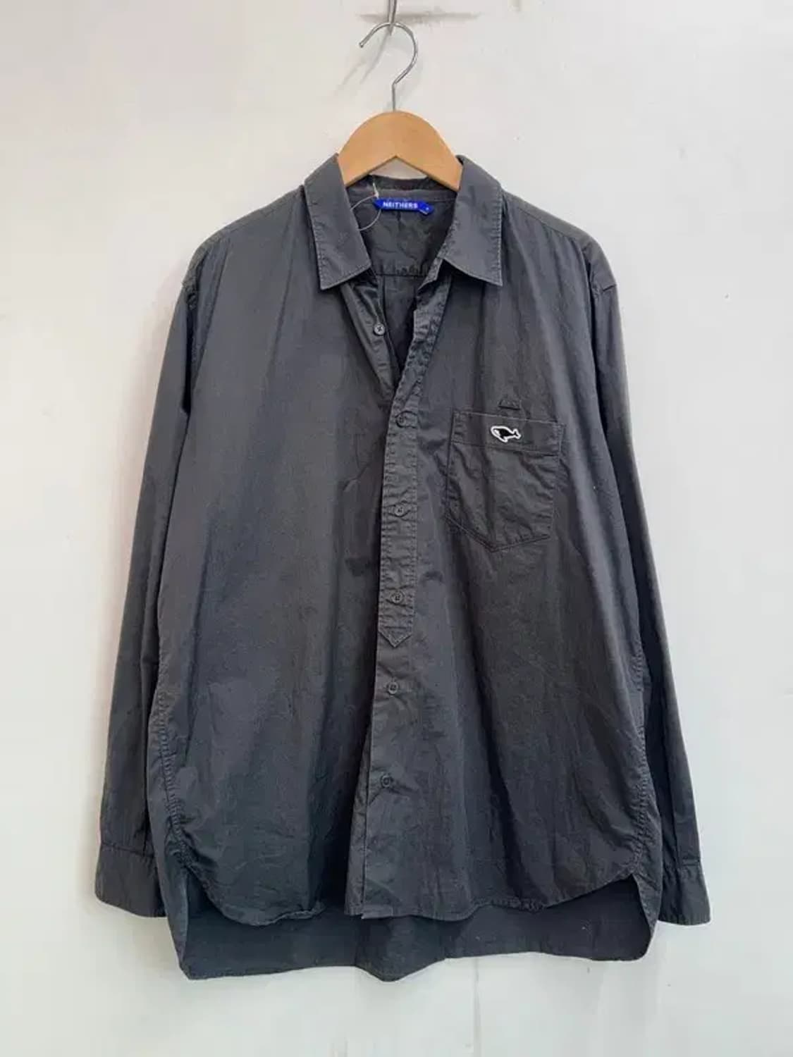 4 네이더스 NEITHERS컴포트 셔츠 솔리드 차콜 그레이 상품이미지2