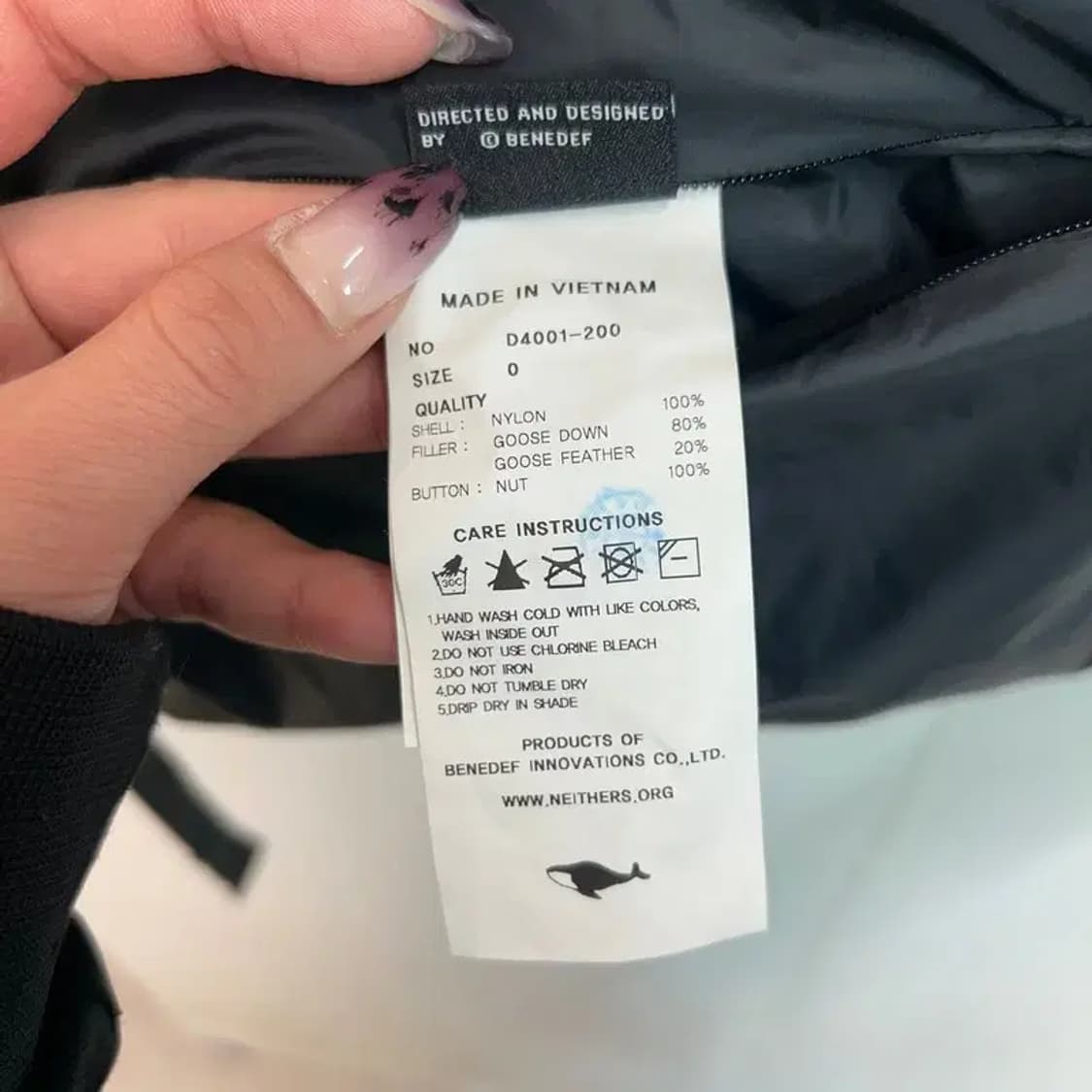 0 네이더스 패딩 머플러 구스다운 블랙 상품이미지5