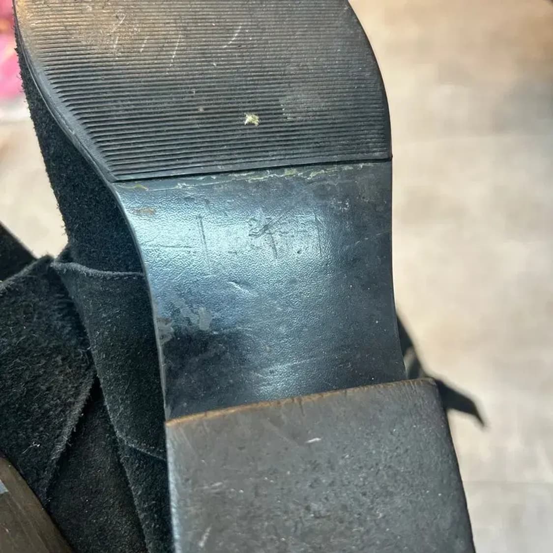 235 Carnaby 빈티지 버클 스트랩 스웨이드 부츠 블랙 상품이미지9