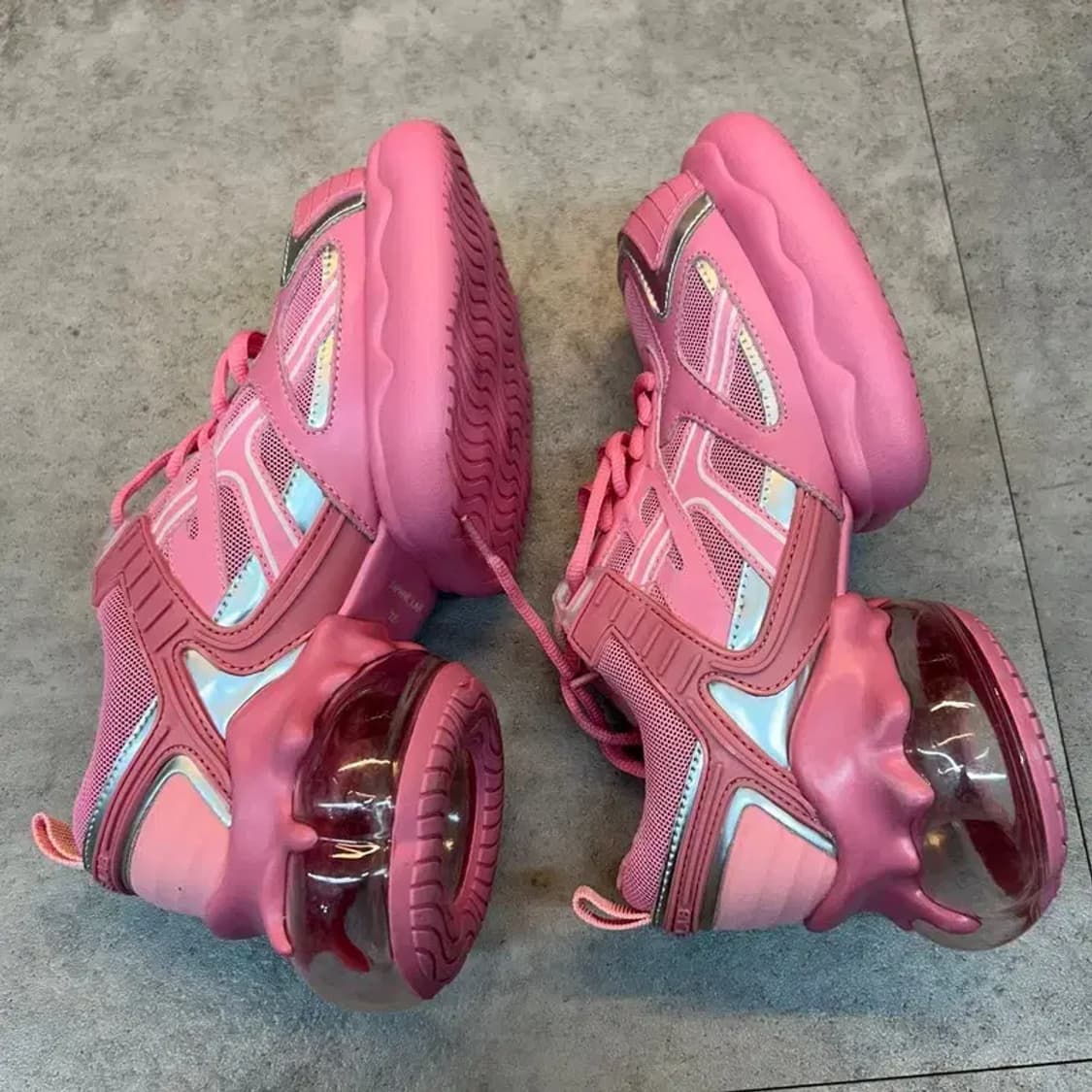 새상품 225 여성용 스포츠 스니커즈 다프네 랩 슈가 드롭 핑크 상품이미지4