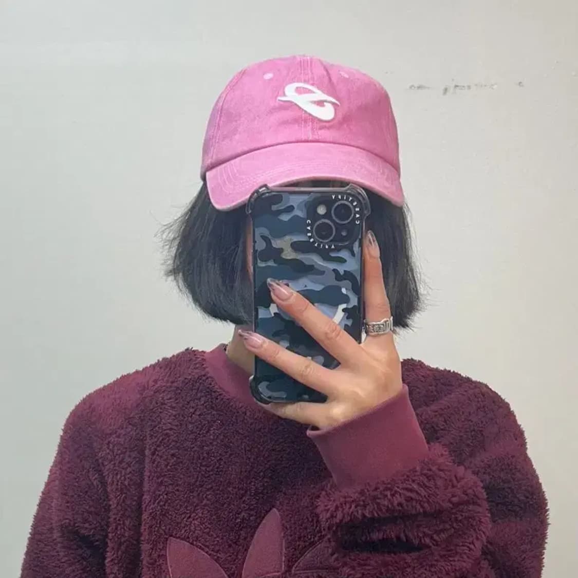 프리 SOME SOWE 자수 로고 볼캡 핑크 상품이미지1