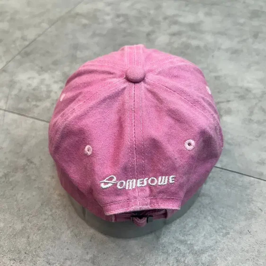 프리 SOME SOWE 자수 로고 볼캡 핑크 상품이미지4
