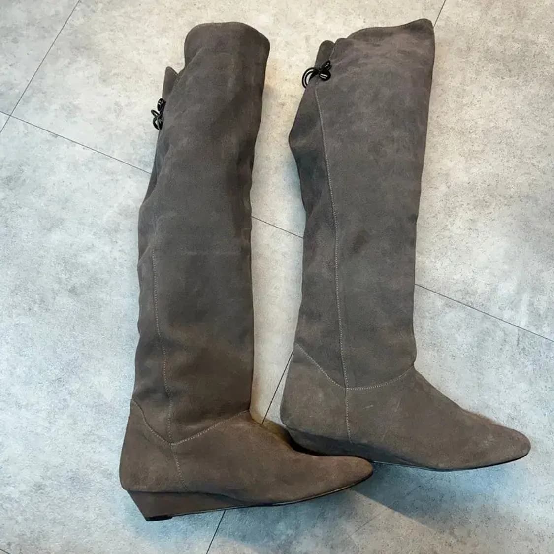 250 스티브 매든 스웨이드 롱 부츠 그레이 상품이미지3