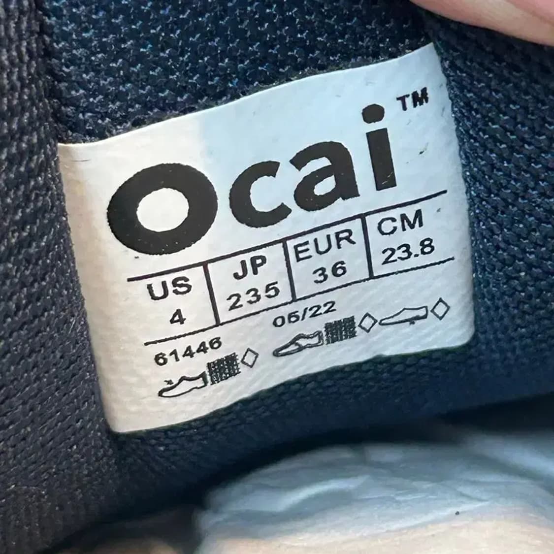 새상품 235 OCAI X 앤 앤델만 데님 스니커즈 블루 상품이미지7