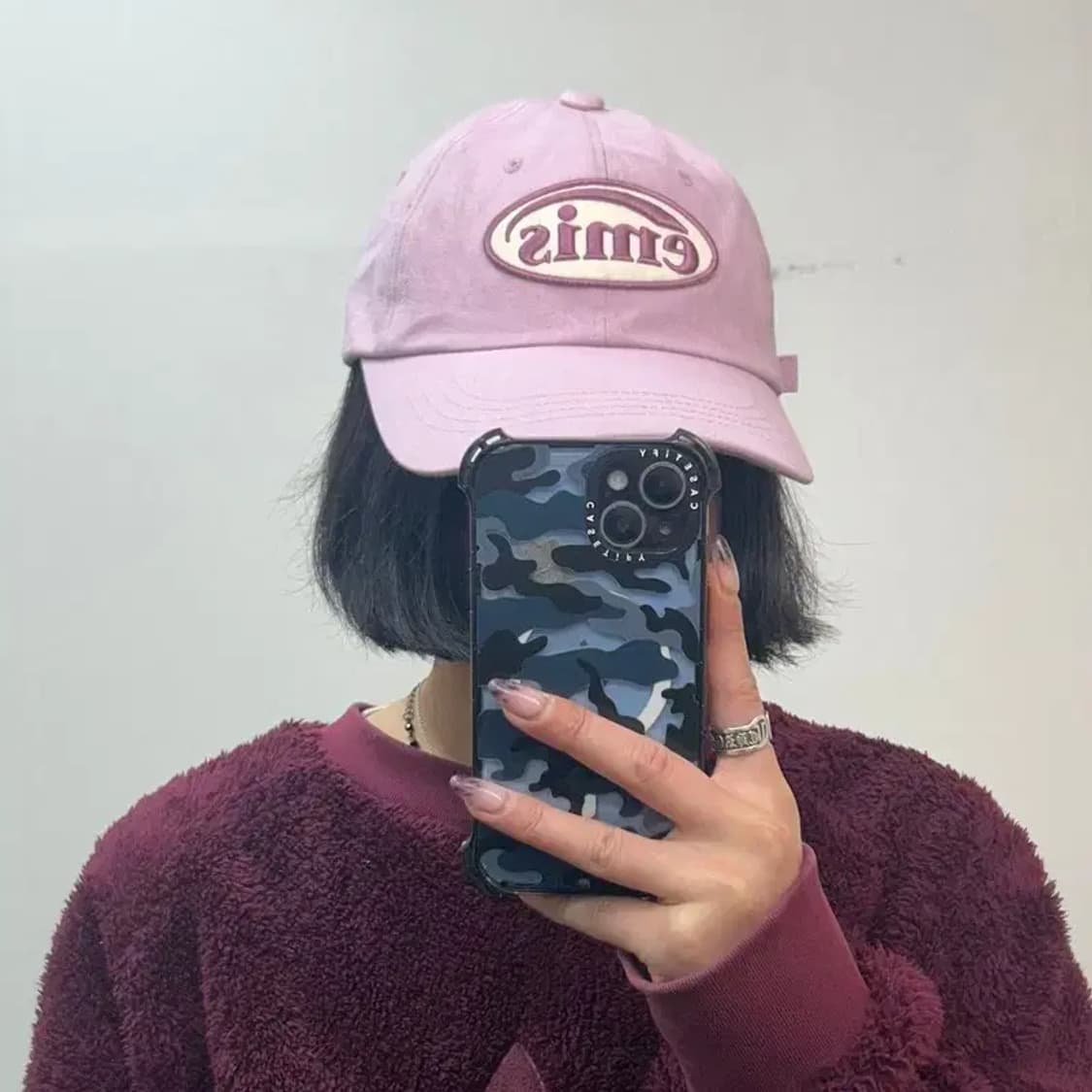 프리 이미스 톤 온 톤 와펜 볼캡 라이트 퍼플 상품이미지1