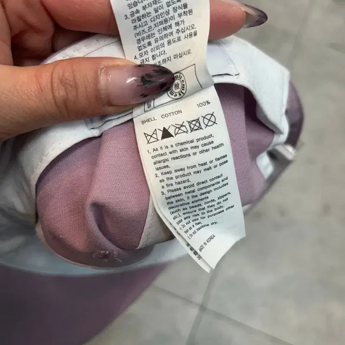 프리 이미스 톤 온 톤 와펜 볼캡 라이트 퍼플 상품이미지9