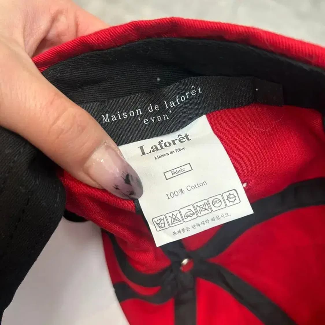 프리 에반라포레 로고 볼캡 모자 레드 상품이미지7