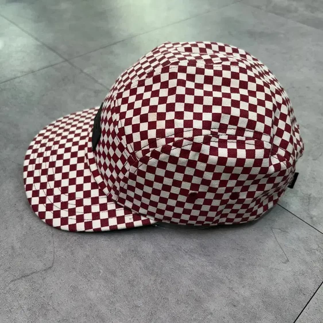 Vans 데이비스 5 패널 레드 화이트 체크 캠프 캡 상품이미지5