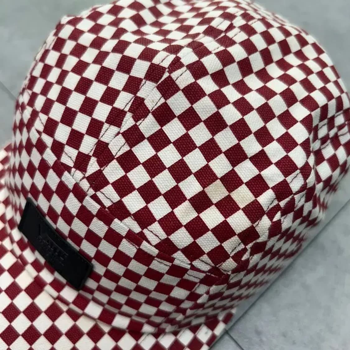 Vans 데이비스 5 패널 레드 화이트 체크 캠프 캡 상품이미지6