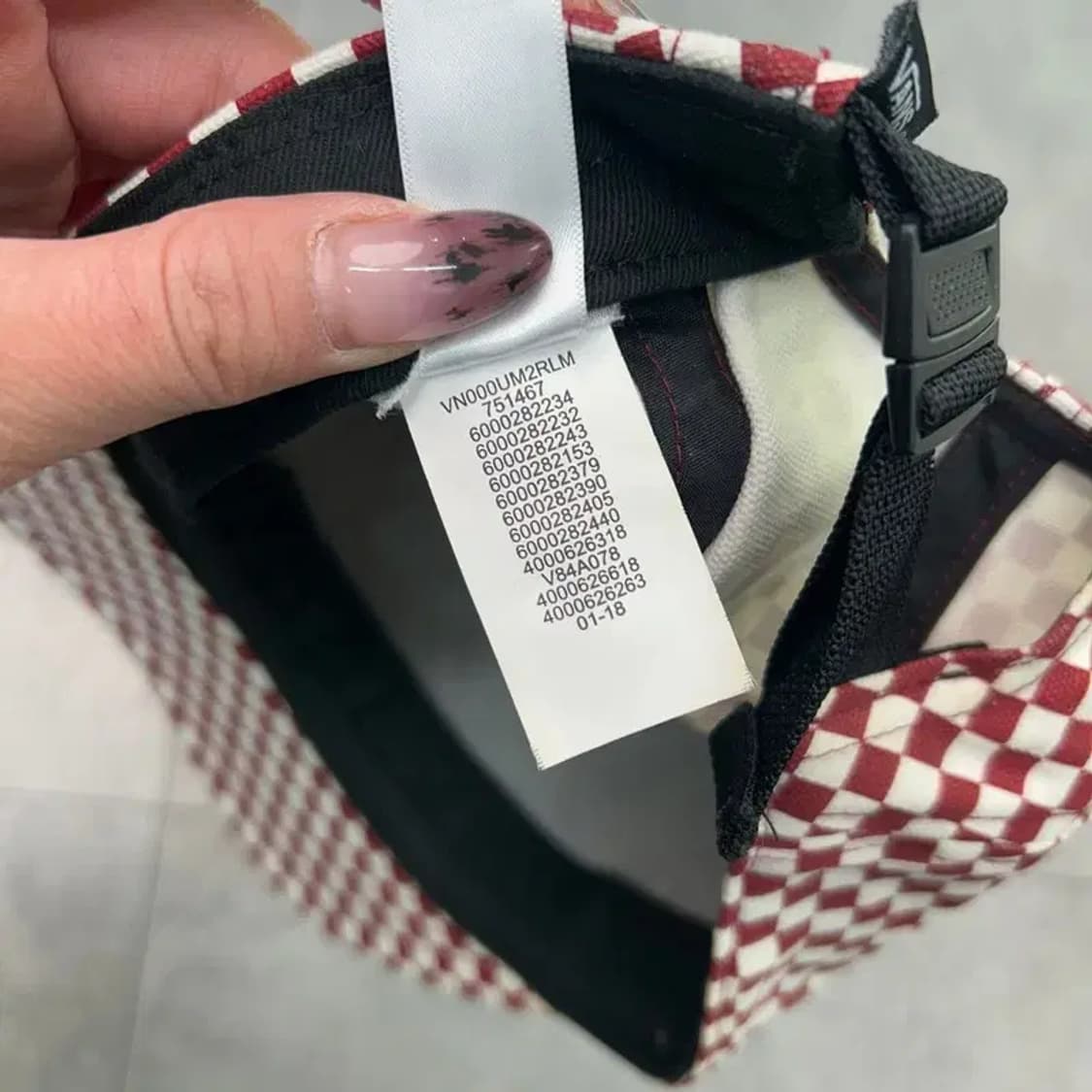 Vans 데이비스 5 패널 레드 화이트 체크 캠프 캡 상품이미지8