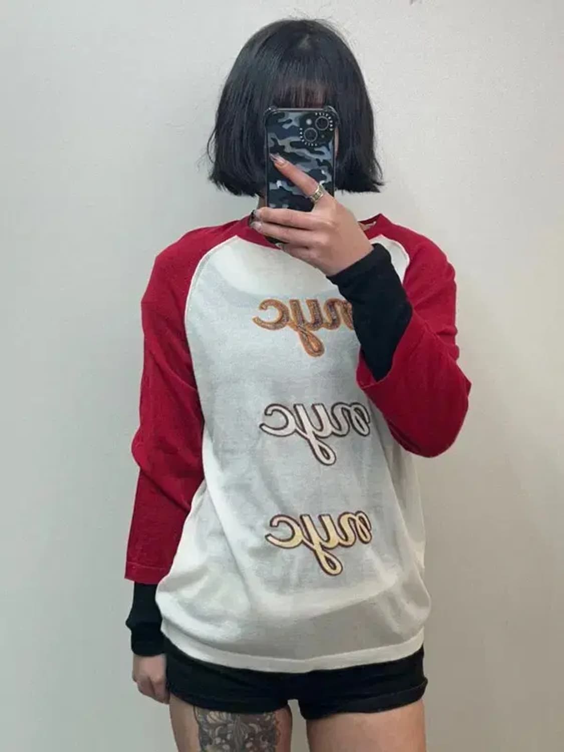 미디움 노앙 시스루 나그랑 롱 슬리브 레드 상품이미지1