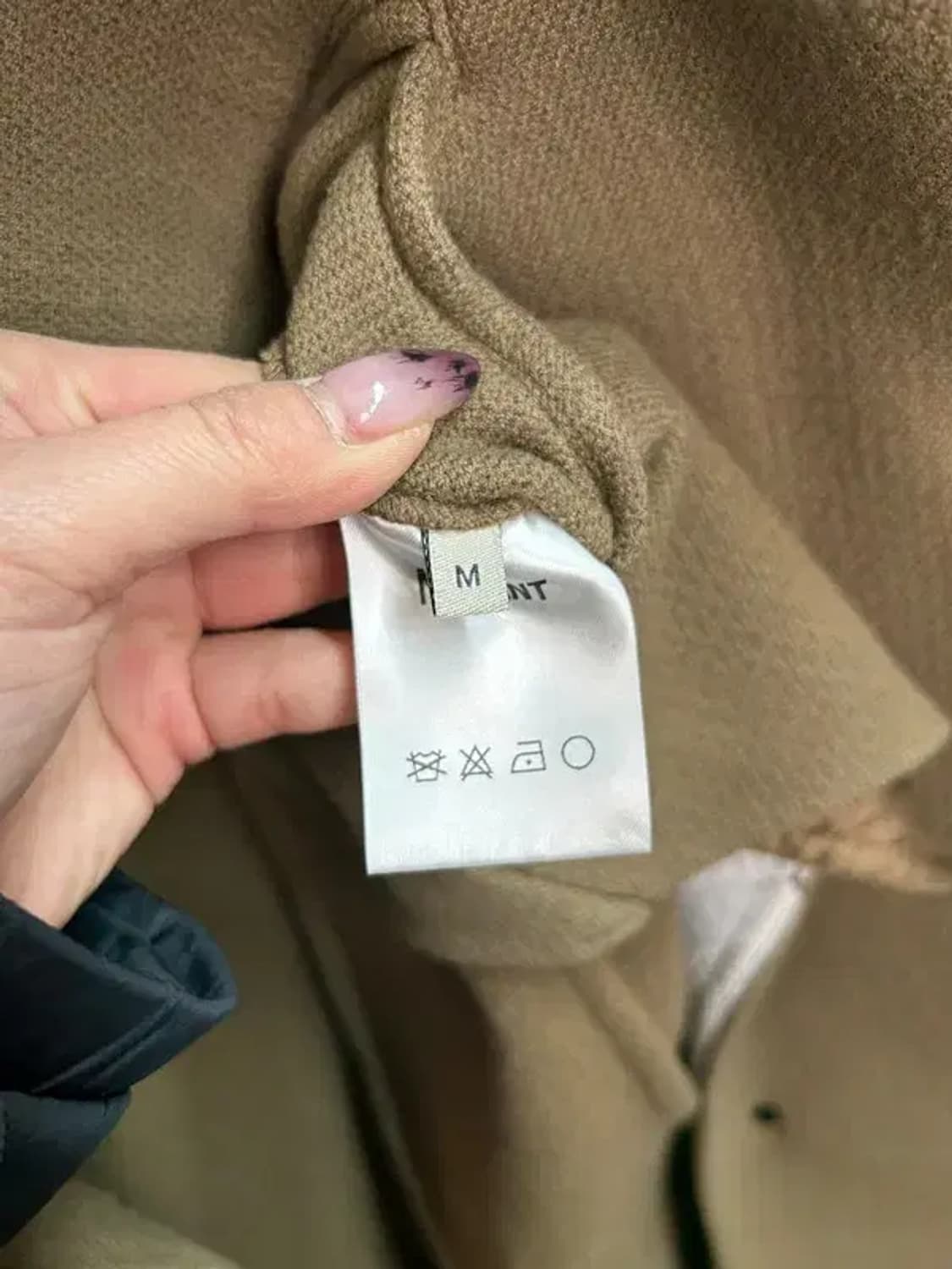 미사용 노앙 더블 브레스티드 오버핏  울 코트 베이지 상품이미지7