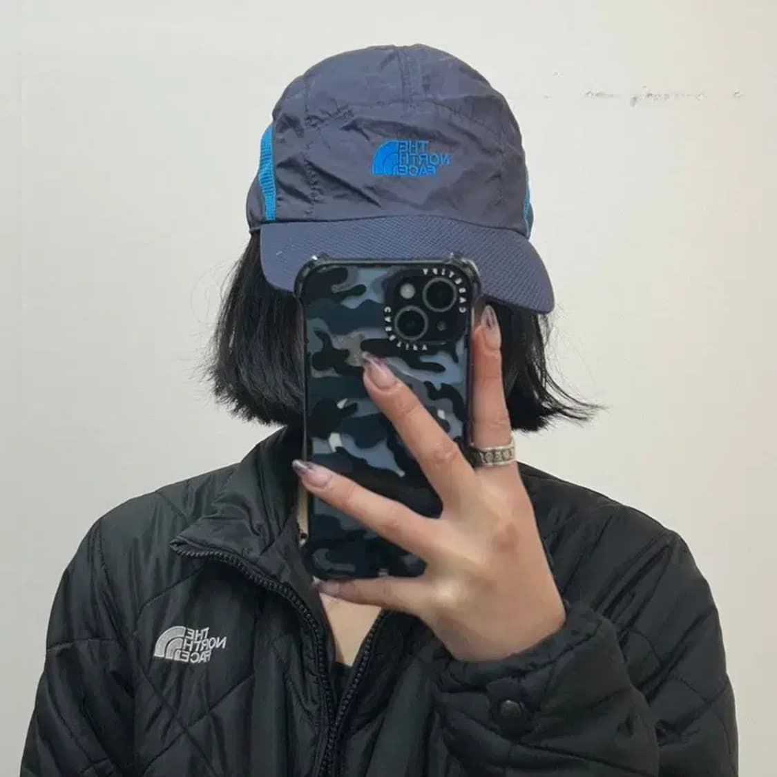 라지 노스페이스 윈드 메시 캡 네이비 상품이미지1