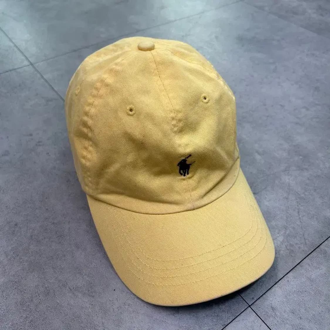 폴로 랄프로렌 레더 스트랩 볼캡 모자 옐로우 상품이미지2