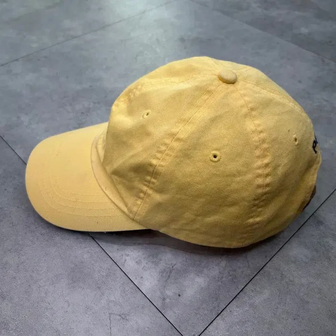 폴로 랄프로렌 레더 스트랩 볼캡 모자 옐로우 상품이미지5