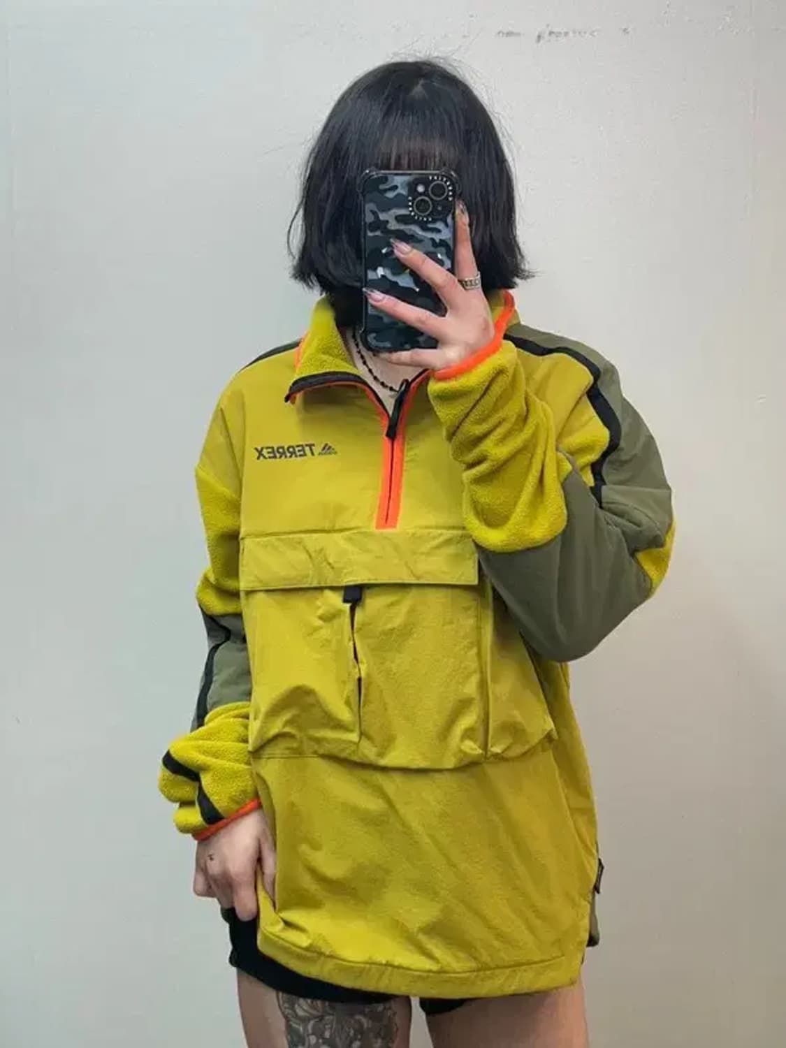 미디움 아디다스 테렉스 코듀라 기모 아노락 자켓 옐로우 상품이미지1