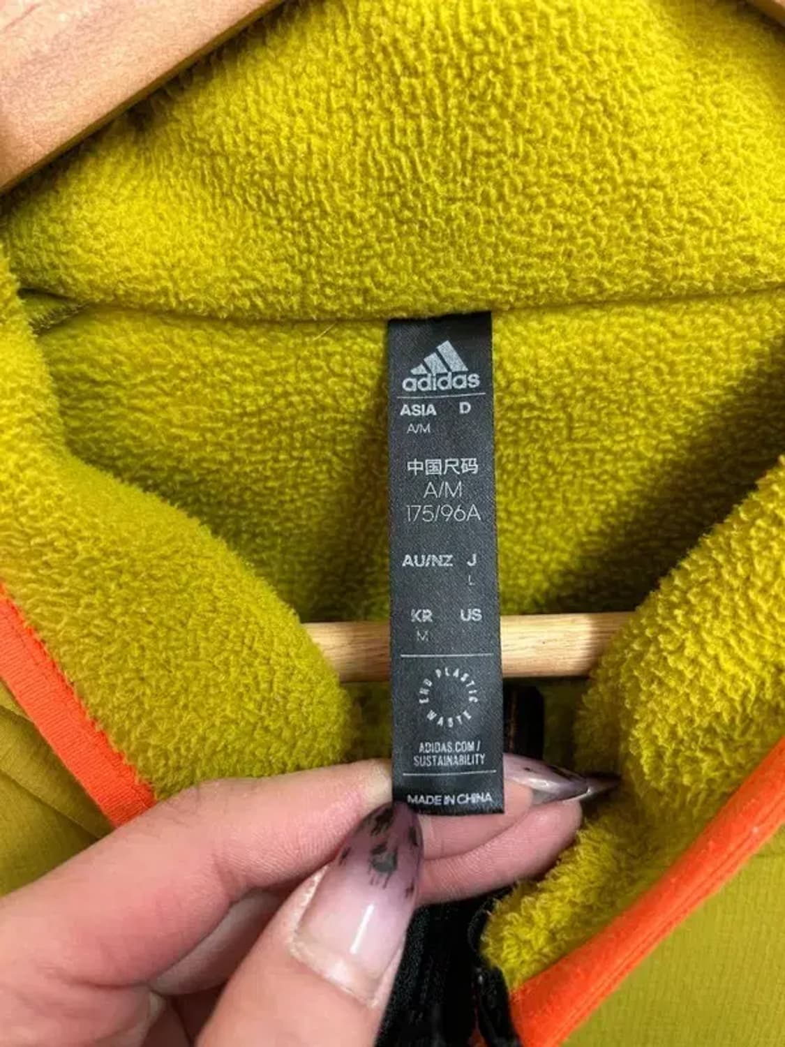 미디움 아디다스 테렉스 코듀라 기모 아노락 자켓 옐로우 상품이미지5