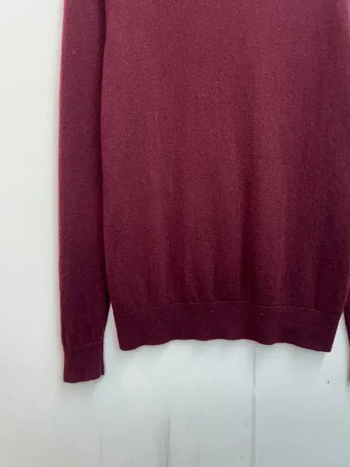미디움 버버리 버건디 TB 로고 크루넥 캐시미어 스웨터 상품이미지10