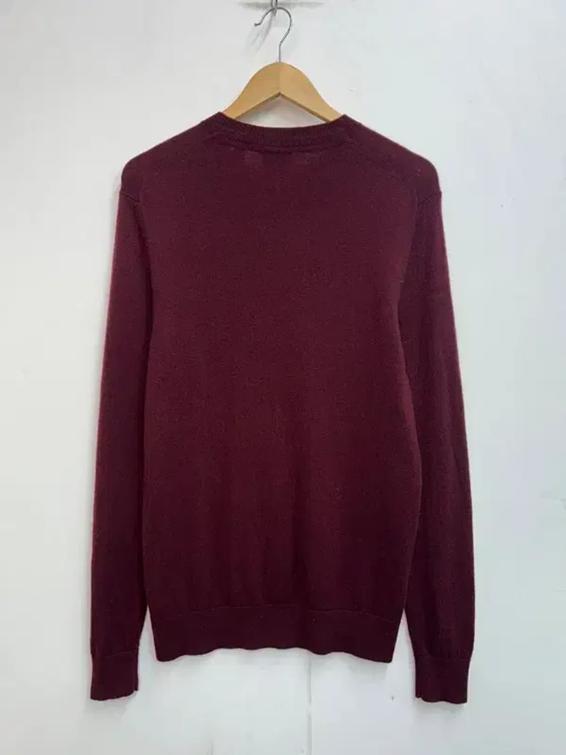 미디움 버버리 버건디 TB 로고 크루넥 캐시미어 스웨터 상품이미지9
